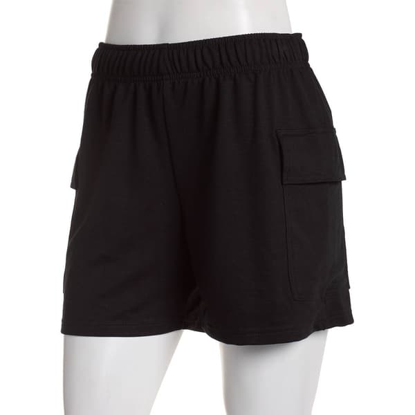 Womens Starting Point French Terry Solid Cargo Shorts