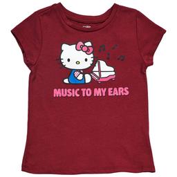 Girls (4-6x) Hello Kitty Short Sleeve Musical Graphic Tee