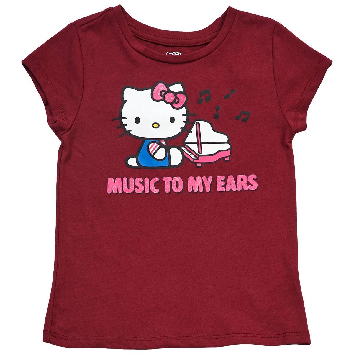Girls (4-6x) Hello Kitty Short Sleeve Musical Graphic Tee