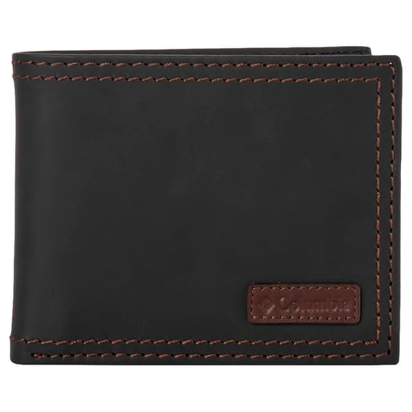 Mens Columbia Leather RFID Extra Capacity Bifold Wallet