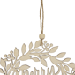 Northlight 8in. Natural "Merry Christmas" Wooden Wreath Ornament - image 3