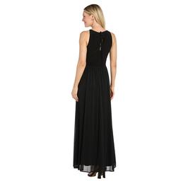 Womens R&M Richards Sleeveless Rhinestone Waist Gown