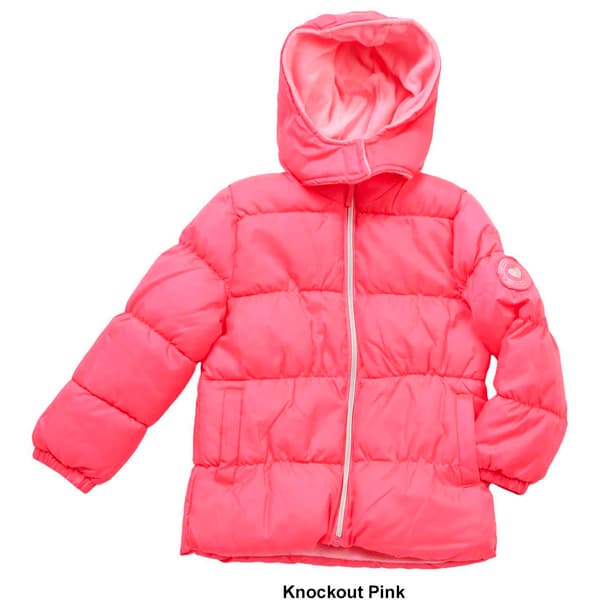 Girls &#40;4-6x&#41; Pink Platinum&#174; Classic Ripstop Solid Puffer Coat