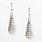 Design Collection Silver-Tone Textured Drop Earrings - image 1