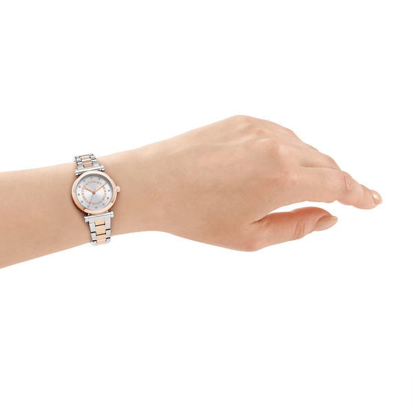 Womens DKNY Essentials Silver Dial Two-Tone Watch DK1L090M0095