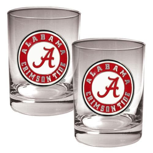 NCAA Alabama Crimson Tide 2pc. Rocks Glass Set