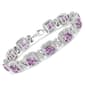 Haus of Brilliance Purple Amethyst & 1/10ctw.. Diamond Bracelet - image 2