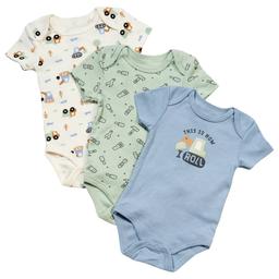 Baby Boy (NB-9M) baby views(R) 3pk. Construction Bodysuits