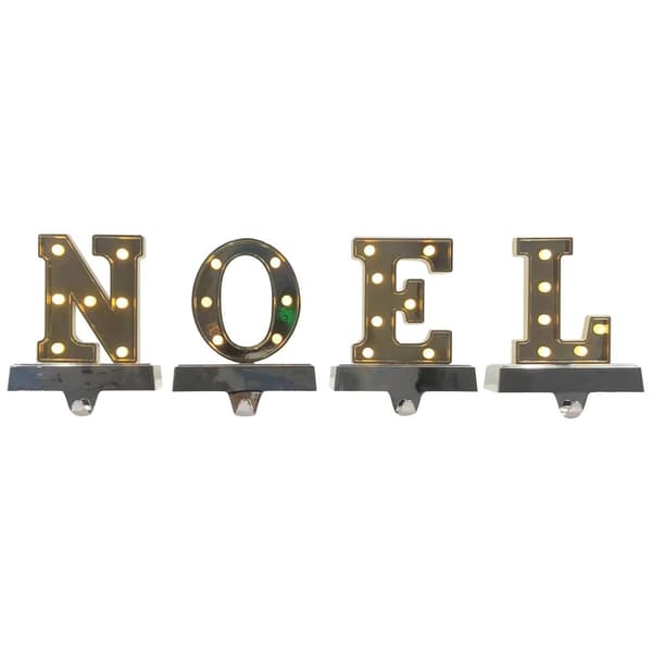 Northlight Seasonal LED NOEL Christmas Stocking Holder - Set of 4