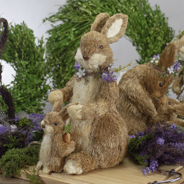 Northlight 14in. Mommy & Baby Easter Bunny Rabbit Figure