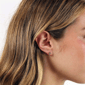 Brilliant Grown Lab-Grown Diamond Accent Cross Stud Earrings - image 5