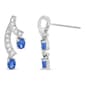 Haus of Brilliance 14kt. White Gold Blue Tanzanite Stud Earrings - image 3