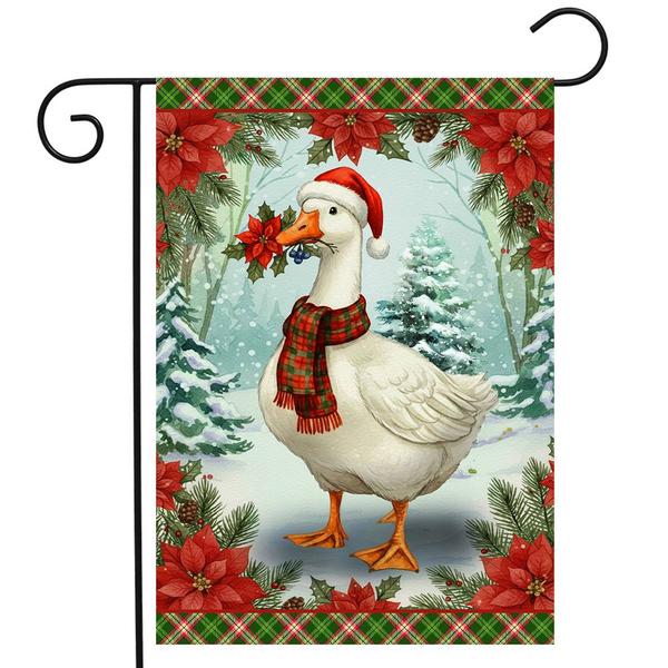 Briarwood Lane Christmas Goose Garden Flag - image 
