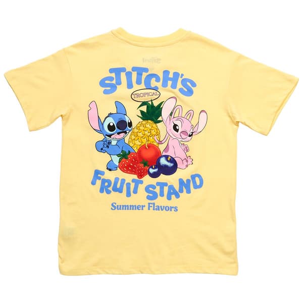 Girls (7-16) Disney Front & Back Stitch & Angel Fruit Stand Tee