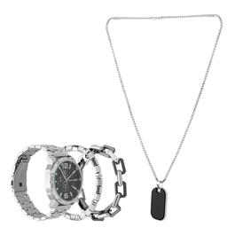 Mens Rocawear Watch/Bracelets/ID Pendant Set - 9655S-42-G28