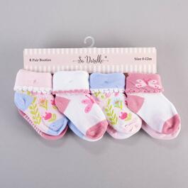 Baby Girl &#40;12-24M&#41; so''dorable&#40;R&#41; 8pk. Folded Cuff Bootie Socks