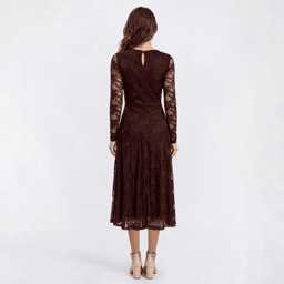Womens BB Dakota Long Sleeve Floral Lace Maxi Dress