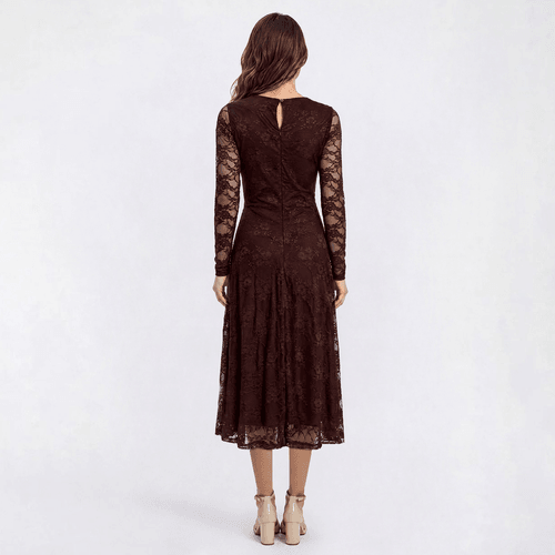 Womens BB Dakota Long Sleeve Floral Lace Maxi Dress