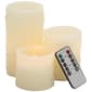 9th & Pike(R) Cylindrical Wax Cream Flameless LED Candle - Set Of 3 - image 1
