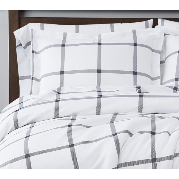 Truly Soft Printed Windowpane 3pc. Duvet Cover Set