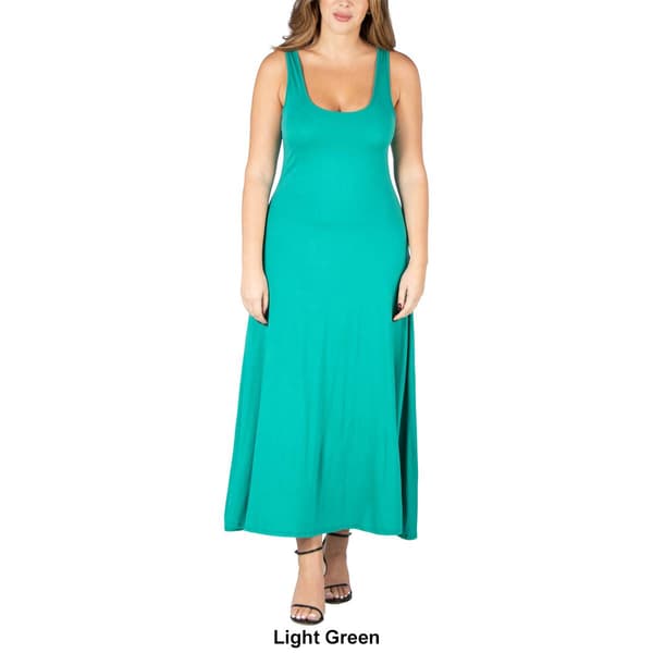 Plus Size 24/7 Comfort Apparel A-Line Tank Maxi Dress