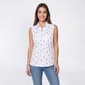 Petite Emily Daniels Firework & Flag Zip Front Blouse - image 1