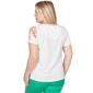 Petite Alfred Dunner Resort Living Floral Scallop Hem Blouse - image 2