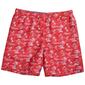 Mens Joe Marlin Palm Tree Tropical Island Swim Trunks - Raspberry - image 2