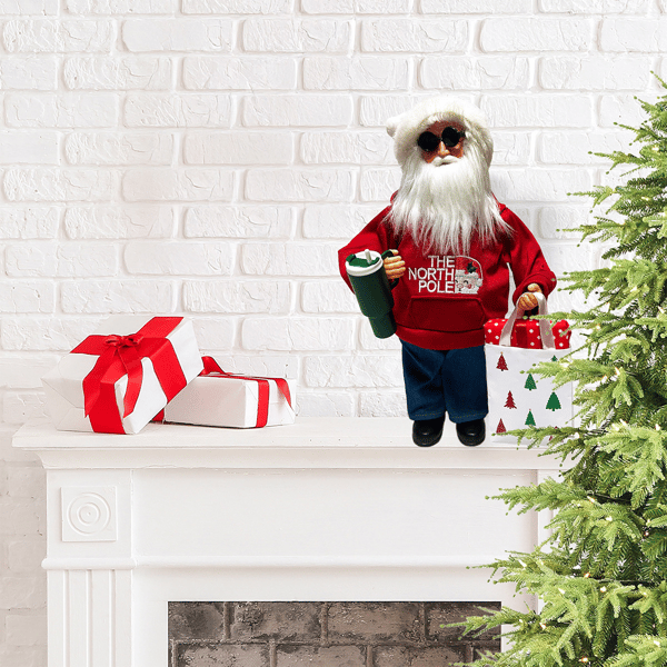 Santa''s Workshop 15in. The North Pole Shopper Santa