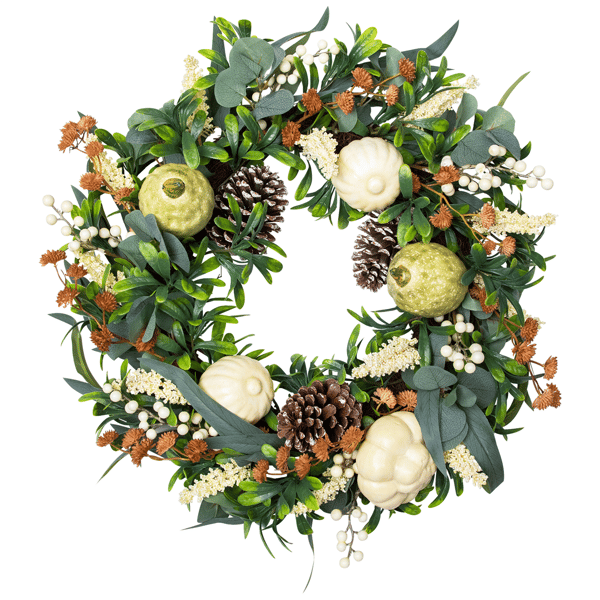 Northlight 24in. Gourds &amp; Foliage Artificial Fall Harvest Wreath - image 