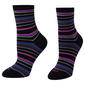 Womens HUE(R) Stripe Crop Jean Crew Socks - image 1