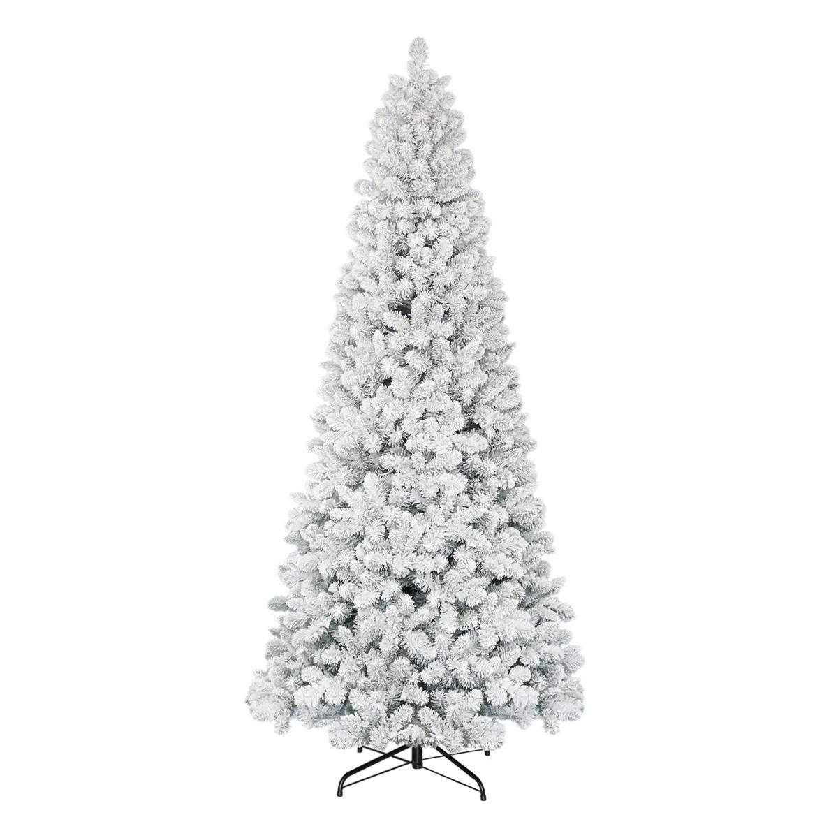 Puleo International 9ft. Non-Lit Flocked Virginia Pine Tree