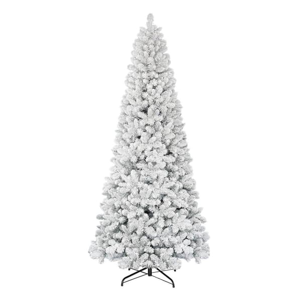 Puleo International 9ft. Non-Lit Flocked Virginia Pine Tree - image 