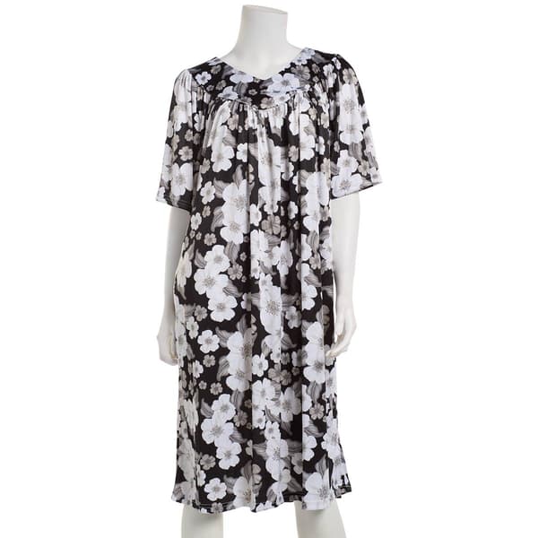 Womens Casual Time Short Sleeve Cherry Blossom Nightshirt