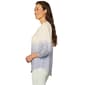 Plus Size Democracy 3/4 Blouson Sleeve Ombre Drawstring Blouse - image 3
