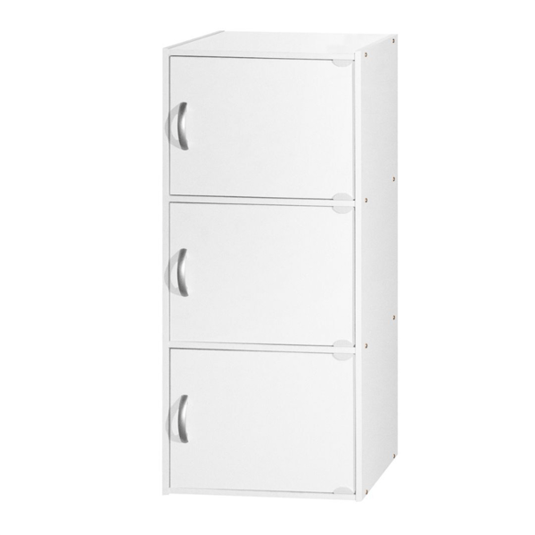 L''Baiet 35.6in. 3-Tier Tall Enclosed Storage Bookcase - image 