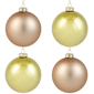 Northlight 4ct. Gold 2-Finish Christmas Ball Glass Ornaments - image 2