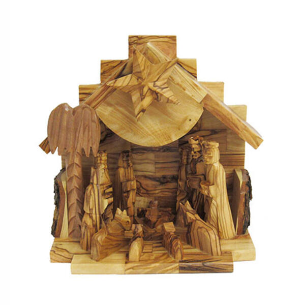 Kurt S. Adler 7.9in. Olive Wood Nativity Music Box - image 