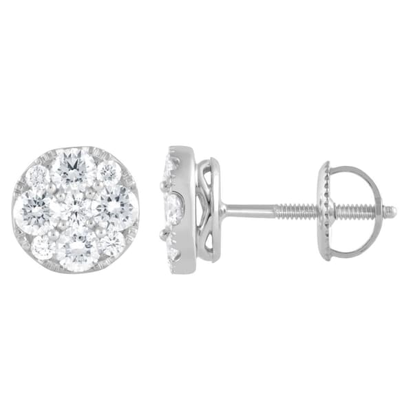 Nova Star&#40;R&#41; White Gold & 1ctw. Lab Grown Diamond Cluster Earrings