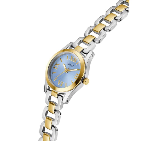 Womens Guess Two-Tone Blue Dial Analog Watch - GW0927L3
