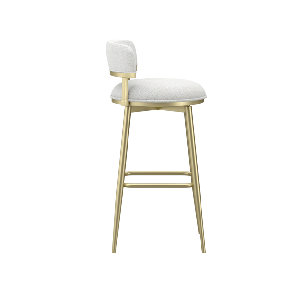 HH2 Home Jaxon Metal & Upholstered Swivel Adjustable Height Stool