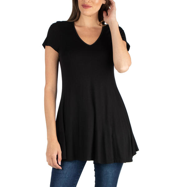 Plus Size 24/7 Comfort Apparel Loose Fit Tunic Top - image 