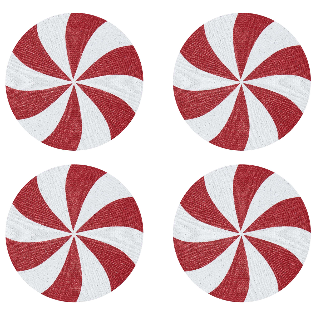 Avanti Avanti Linens Peppermint Round Placemats - Set of 4