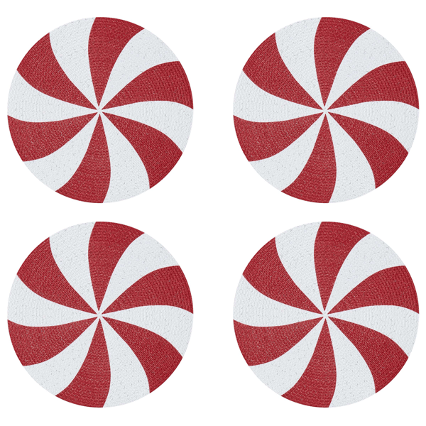 Avanti Avanti Linens Peppermint Round Placemats - Set of 4 - image 
