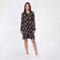 Womens Rene Rofe(R) Long Sleeve Floral Notch Collar Nightshirt - image 1