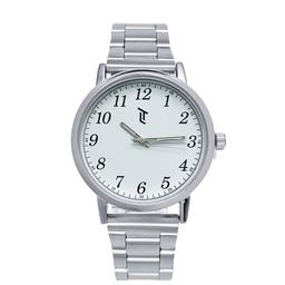 Mens 40mm Silver-Tone Watch with Silver Bracelet - MWLTBV-05