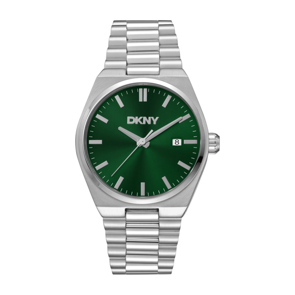 Mens DKNY Date Green Dial Bracelet Watch - DK1G135M0065