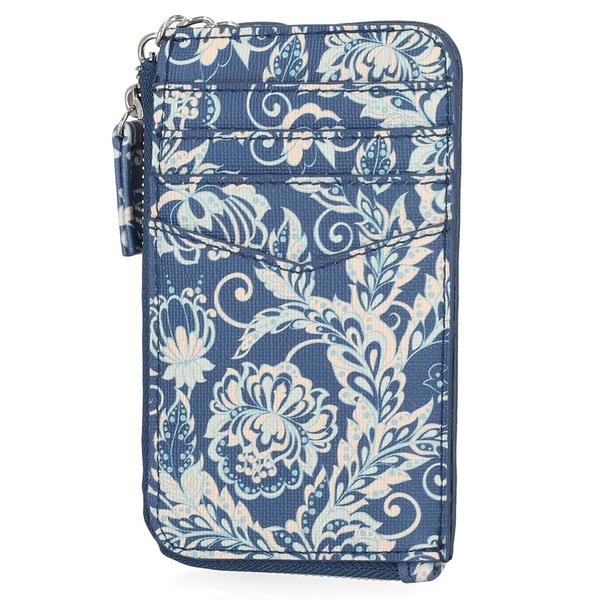 Mundi Pippa Indigo Paisley Recycled Fabric Exterior Wallet