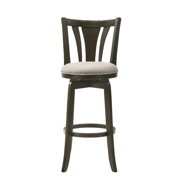 Armen Living Elle 30in. Dark Roast Rubberwood Bar Stool