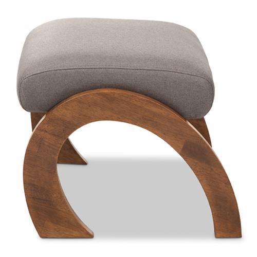 Baxton Studio Sandrine Wood Ottoman